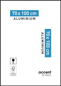 accent by nielsen Aluminium Bilderrahmen Accent, 70x100 cm, Schwarz Matt