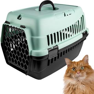 Creative Pets Katzentransportbox | Transportbox für Haustiere, Hunde, Katzen, Kaninchen | Katzenkorb Transport 50x33x33 cm