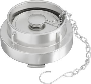 Wiltec Storz Blindkupplung C 52mm 2" mit Kette aus Aluminium zum temporären Verschließen von Storzabgängen