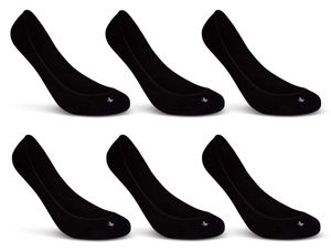 6 Paar "Low Cut" Ballerina Socken Baumwolle Sneaker Socken Schwarz Weiß Beige 39960 - Schwarz 39-42
