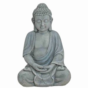 XL Thai Buddha 28 cm Budda aus Kunstharz Figur Skulptur Statue Lotussitz 