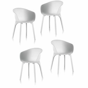 IDEA 4er Set Gartenstühle - Diva - Weiß