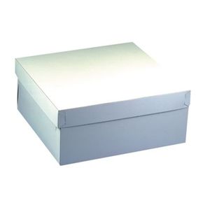 PAPSTAR Torten Karton mit Deckel Maße: 300 x 300 x 130 mm aus Pappe 10 Stück