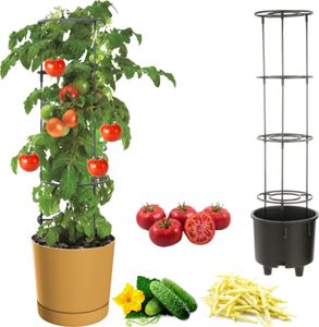 Zeleninový kvetináč na vinič paradajky uhorky fazuľa Ø40 cm žltá
