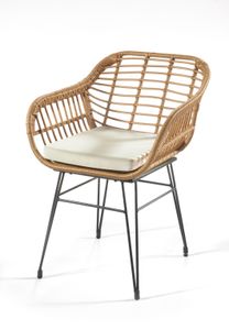 Jídelní židle Kobolo Zahradní židle Retro Look včetně polštáře