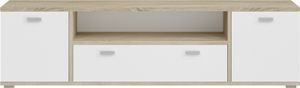 Cosmo Sideboard 2 Türen, 1 Klaptür, 1 Ablage weiß,Eiche Nachbildung.