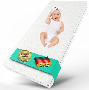 Alavya Home® Babymatratze 60 x 120cm COZY Kaltschaummatratze 120x60x10 cm - Weiß