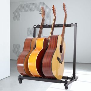 3-Fach Universal Multi-Gitarrenständer, Mehrfach Gitarrenhalter für Akustikgitarre