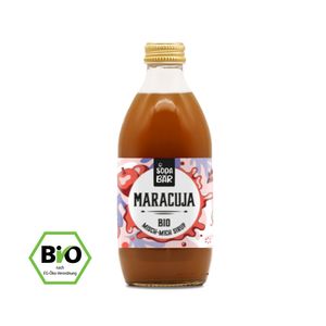 SodaBärMaracuja Sirup, 330 ml, Passionsfrucht, Glasflasche, Maracujamark*, Rübenzucker*, Wasser, Zitronensaft*, 12 kcal, 49 kJ