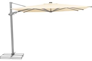 Suncomfort by Glatz  Sonnenschirm Ampelschirm Varioflex Solar LED, 300x300cm, Farbe hellbeige - Ecru