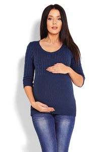 PeeKaBoo Damski sweter ciążowy Ogno Navy Uniwersalny