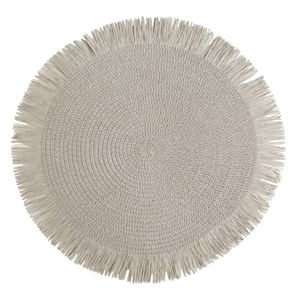 Eurofirany Tischset Untersetzer 38 cm rund silber Dekoration Eurofirany Tischset Untersetzer 38 cm rund silber Dekoration