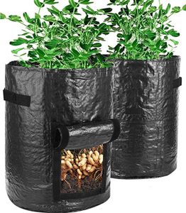 Kartoffel-Anbaubeutel, 5 Gallonen 7 Gallonen 10 Gallonen Kartoffel-Anbaubeutel Tomatenpflanze Topfkartoffel-Anbaubeutel Kartoffelblumenpflanzen-Gemüse-Anbaubeutel,23*25cm