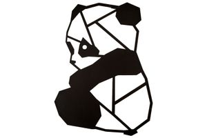 Hansmeier | Wanddeko aus Metall | 33 x 45 cm | Pandabär | Deko Industrial