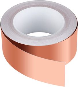 50mm X 20M Kupferband Kupferfolienband Tape Abschirmband Kupferfolie Kupferband Selbstklebend Klebeband Schneckenband Schneckenschutz (50mmX20M)