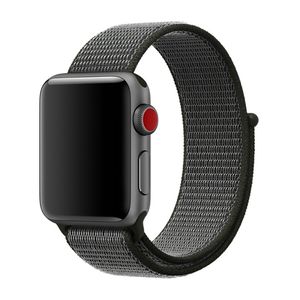 Sport Ersatz Armband für Apple Watch Series 42 – 45 mm Nylon, Farbe:Grau, Modell:Apple Watch Series 3 42mm