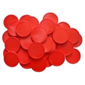 CombiCraft Kunststoff Wertmarken oder Pfandmarken Blanko - Rot - 100 Stück