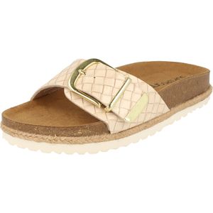 Supersoft 274-893 Damen Schuhe modische Pantolette Fußbett Schnalle Beige