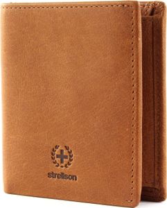 Strellson Blackwall Reno Billfold V7 Herren Geldbörsen Leder Hochformat cognac