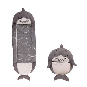 Happy Nappers Hai grau | Medium 3-6 Jahre | flauschiger Kinderschlafsack