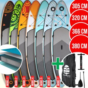 SUP Board Set 15 cm dick 3 PVC Schichten, Zubehör max 130 kg Stand Up Paddle Board, Paddling board Paddelboard Surfboard Maße: 320 cm Modelle: Modell 7 - Hypno Galaxy rosa