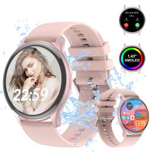 Smartwatch, Smartwatch Damen Herren, 1.43" HD Fitness Tracker Uhren für Android IOS, IP68 Wasserdicht Pulsmesser Schrittzähler Aktivitätstracker