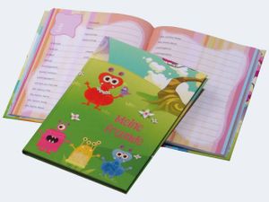 Pagna Freundebuch, Monster, 2 Motive, Motivdruck laminiert, mit Glitter, 60 Seiten 20335-15