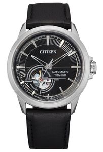 Citizen Herren Automatik Super Titanium Armbanduhr  offene Unruhe - NH9120-11E