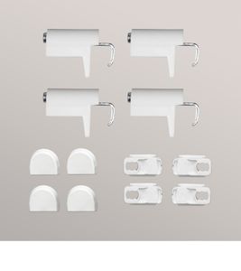 Zubehör SET Klemmträger für Plissee, Jalousien und Rollos aus Kunststoff/ Metall - in weiß