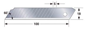 TAJIMA Ersatzklinge ENDURA 18mm mit 14 Sollbruchstellen – 10 Stück, TAJ-41357