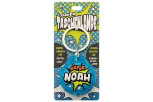 Schluesselanhaenger Super Taschenlampe mit Namen Noah  -als Geschenk - individuell mit Namen und Spruch