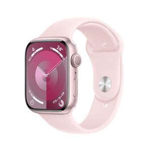Apple Watch Series 9 Aluminium Rosé Rosé 45 mm SM 130-180 mm Umfang Hellrosa GPS