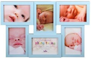 Baby Galerierahmen 6 Fotos 10x15 cm blau