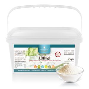 GOLDEN PEANUT Xanthan Gum Pulver 5 kg - Verdickungsmittel stabilisiert, bindet, geschmacksneutral und kalorienarm