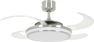 Stropní ventilátor Fanaway EVO 1 kartáčovaný chrom s LED osvětlením a dálkovým ovládáním Stropní ventilátor Fanaway EVO 1 kartáčovaný chrom s LED osvětlením a dálkovým ovládáním