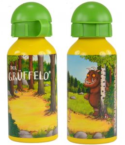 Der Grüffelo Trinkflasche für Kinder Flasche Wasserflasche aus Aluminium 400 ml Gelb