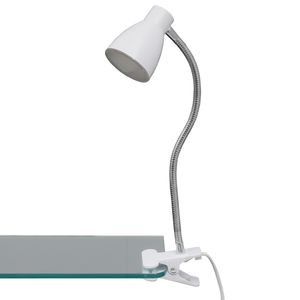 Briloner Leuchten GRIP - LED-Schreibtischklemme - Bettklemme - Ein/Aus-Schalter - 3,5W - 200 Lumen - warmweißes Licht - flexibler Arm - weiß