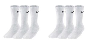6 Paar Nike Herren Damen Socken SX4508 - Farbe: weiß - Größe: 46-50