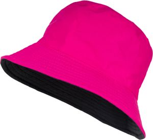 styleBREAKER Uni Wende Fischerhut aus Baumwolle, 2 in 1 Wendehut, Sonnenhut, Bucket Hat 04025034, Farbe:Pink-Schwarz