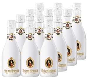 12 x 0,2 l | Fürst von Metternich Chardonnay Sekt Trocken Piccolo Flaschen | 12,5 % vol
