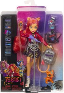 Monster High Toralei Puppe 26 cm + Zubehör Haustier Sweet Fangs Kleidung