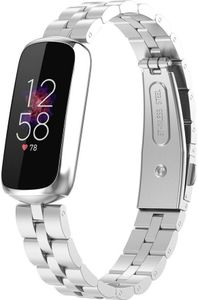 Strap-it Fitbit Luxe Stahlband (Silber)