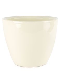Garronda Keramik Übertopf für Pflanzengefäß Blumentopf Kegelstumpf ohne Abflusslöcher GD-0015 (Creme 023, ⌀30cm H 25cm)