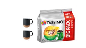 Tassimo Filter Morning Café XL im Big Pack, 163.8 g plus 2 x plus Becher mit Henkel Edition 2023 mit Korkboden 300ml