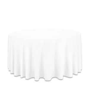 Tischdecke Rund 300 cm Weiß Unifarben Polyester