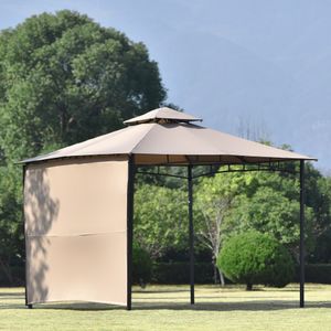 Pavillon mit 1 Seitenteilen, BxT: 3x3 m, Stahlgestell