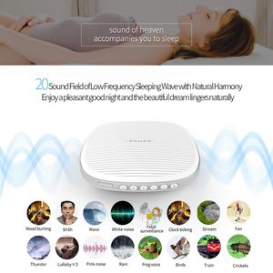 Sinocare White Noise Machine, Klangtherapie mit 20 natürlichen Geräuschen zum Einschlafen, entspannend, beruhigend, Lautstärkeregelung, wiederaufladba
