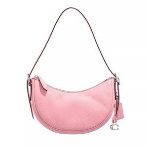 Coach Soft Pebble Leather Luna Shoulder Bag Flower Pink