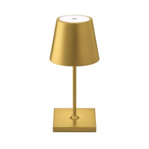 Sigor NUINDIE - Akku-Tischleuchte - rund - 250 mm - Akku-Leuchte - dimmbar -gold