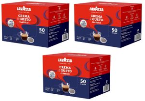 Lavazza Crema e Gusto Classico, Kaffeepad, Cafe crema, Easy Serving Espresso pod (E.S.E.), 50 Tassen, 8/10, Lavazza